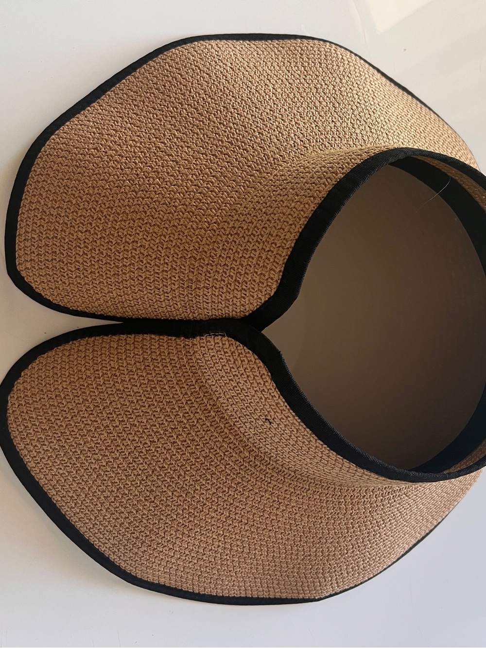 Packable Straw Visor with Black Trim - Picture 2 of 6